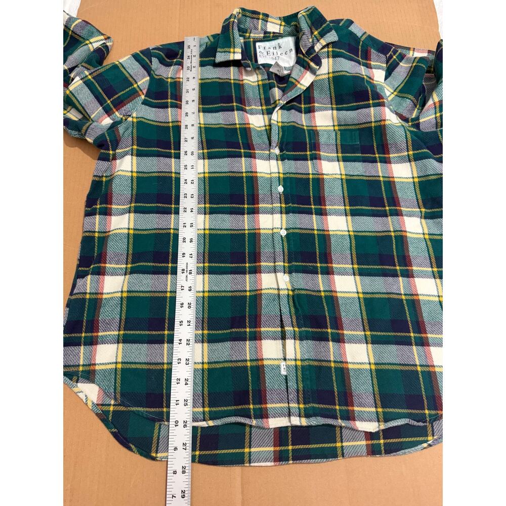 FRANK & EILEEN Shirt XL Eileen Relaxed Button Up Green Red Tartan Plaid Flannel - Picture 13 of 13